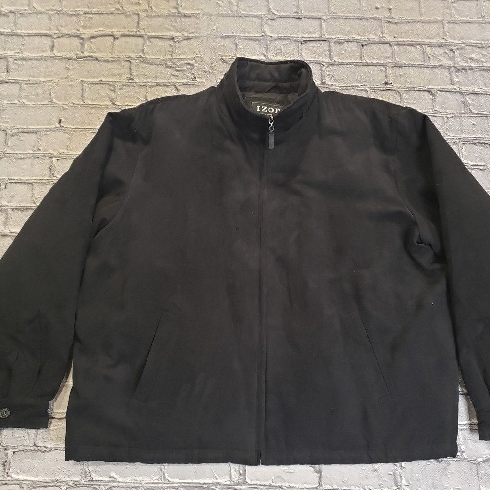 Vintage Izod Outerwear Jacket Men's Polyester Insulated full Zip Pockets XLarge